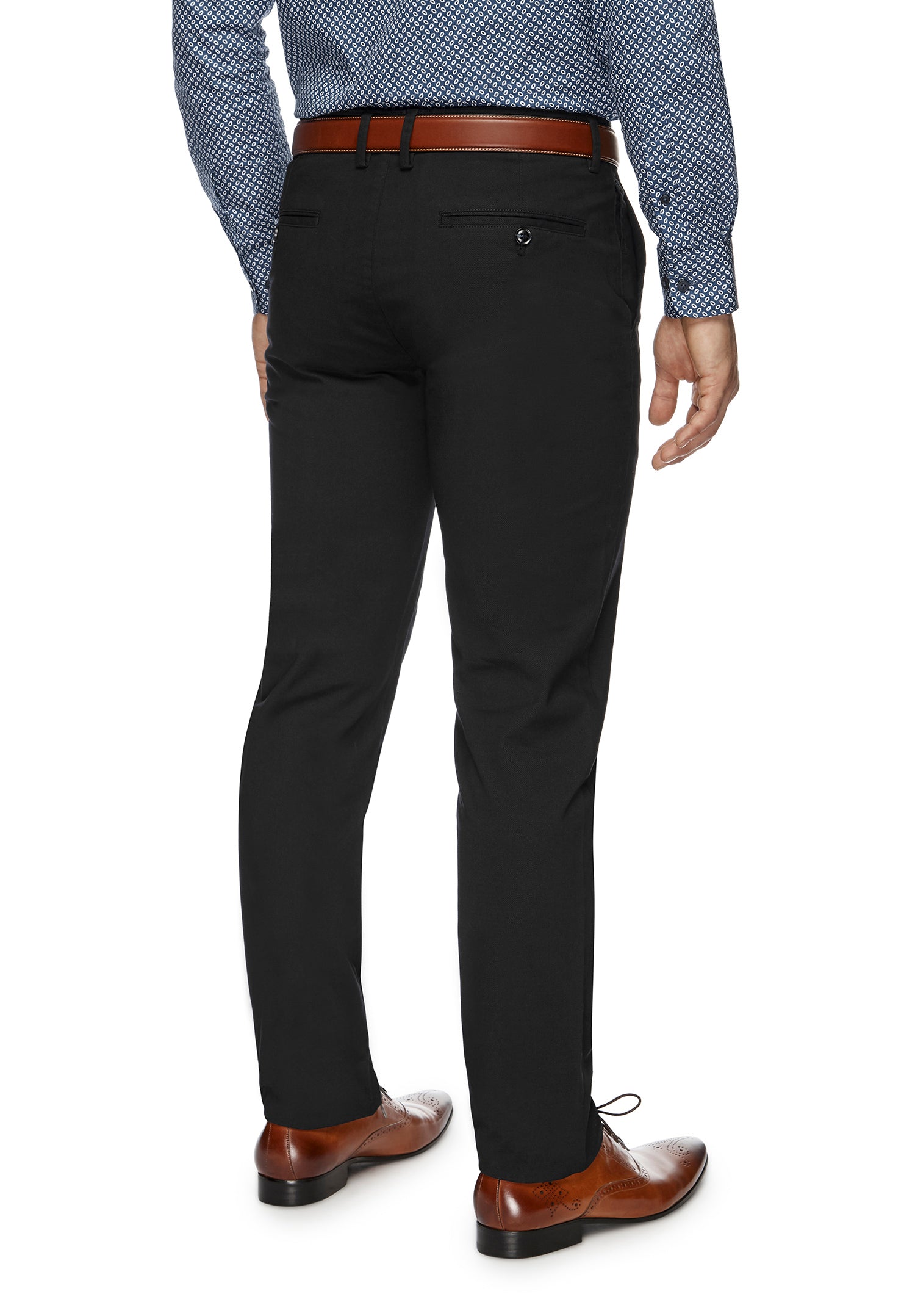 City Club Twill Drive Chino - Black (Back)